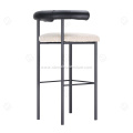 Metal frame with backrest counter chair